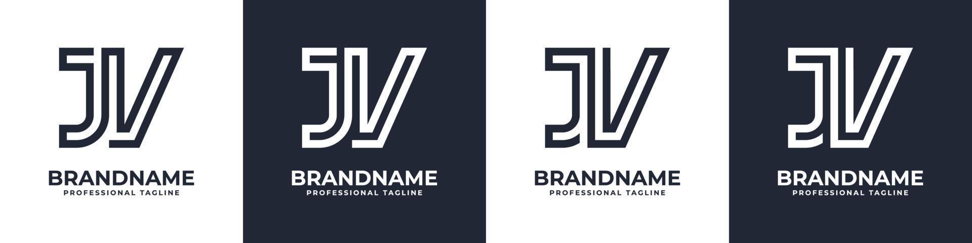 logotipo de monograma jv simple, adecuado para cualquier negocio con inicial jv o vj. vector