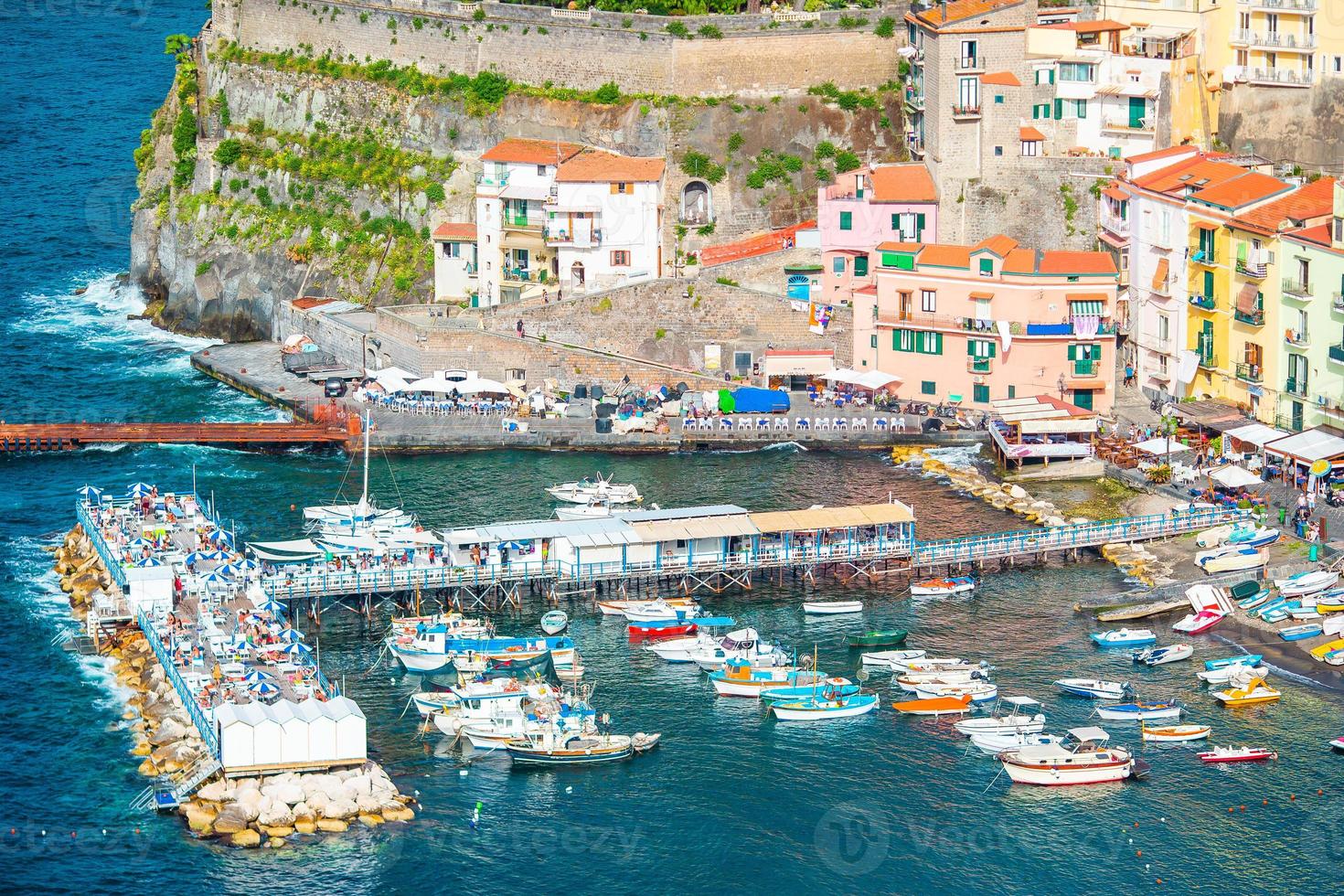 Aerial view of Sorrento city, Amalfi coast, Italy photo