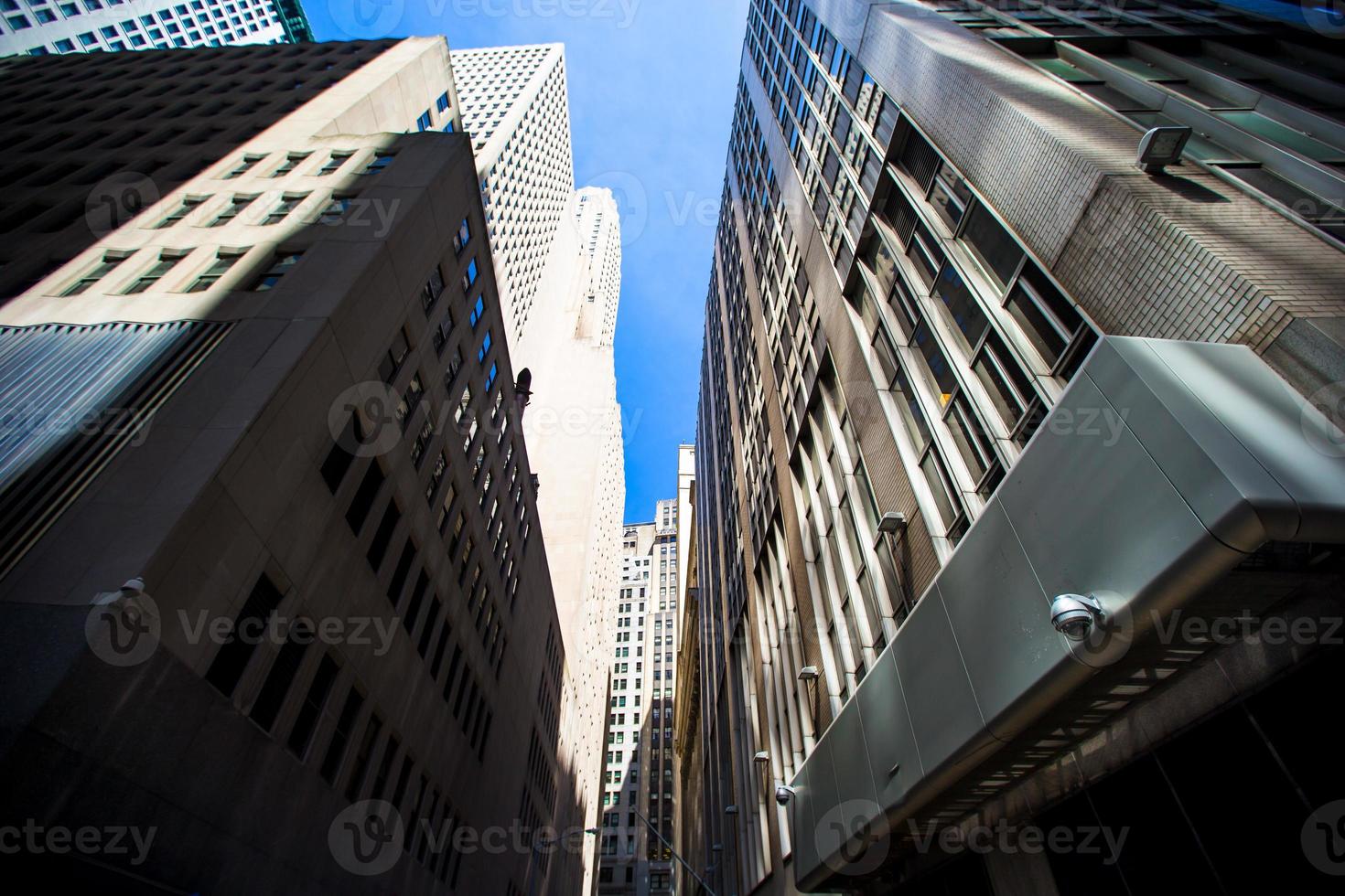 New York Skyscrapers View Upward photo