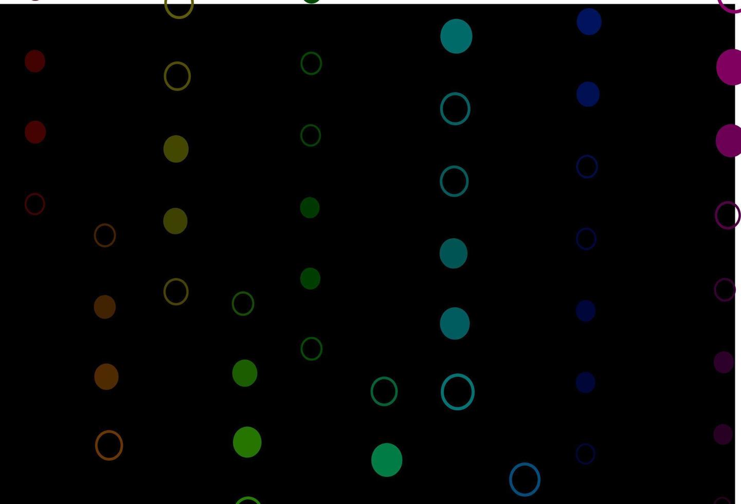 Dark Multicolor, Rainbow vector backdrop with dots.