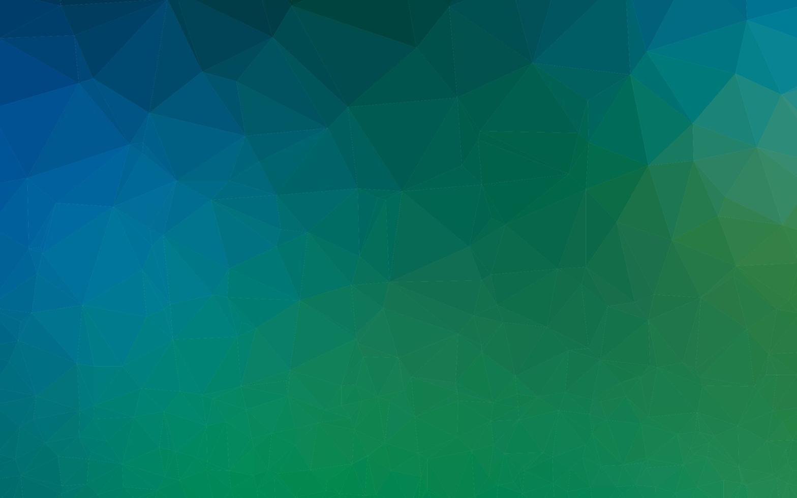 Dark Blue, Green vector polygon abstract background.