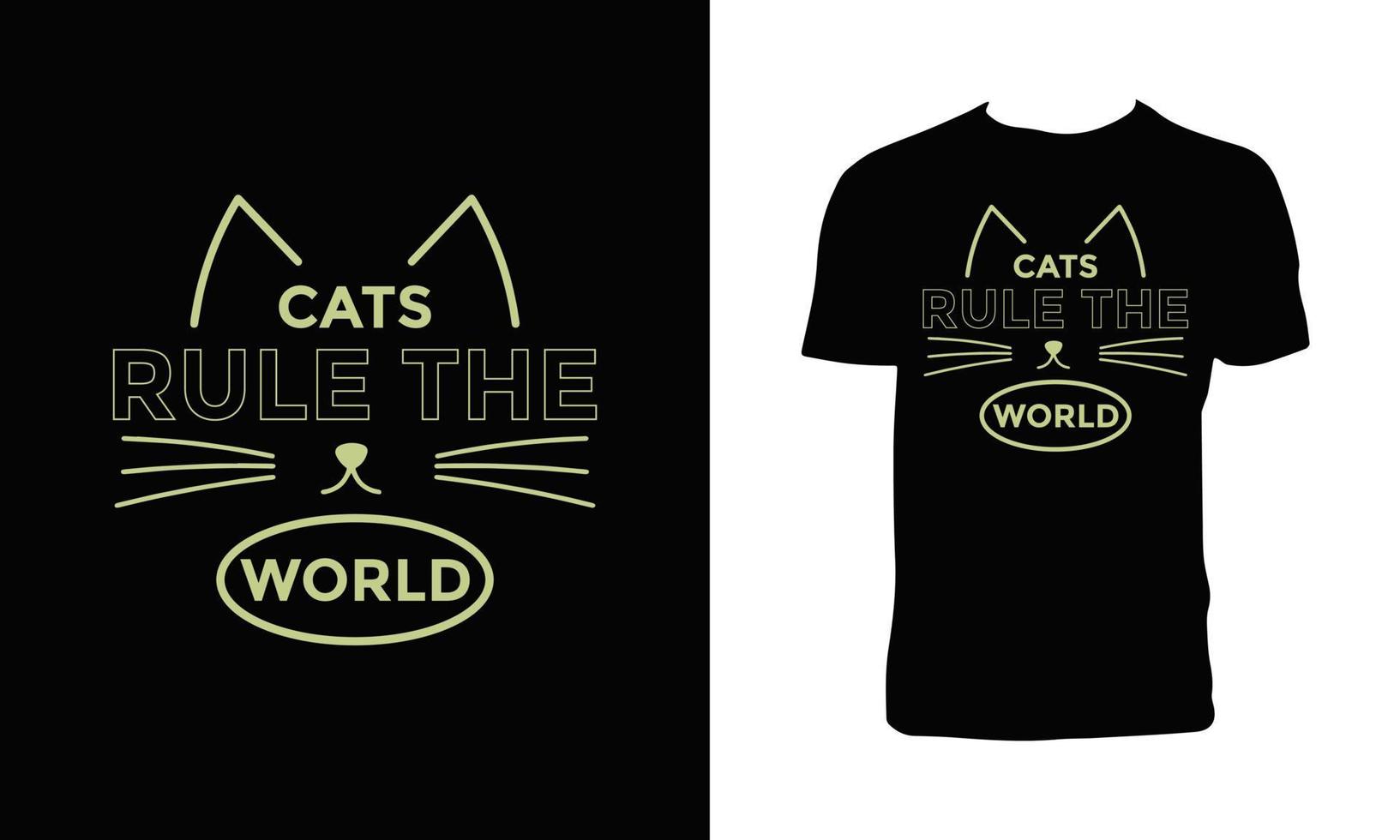 Cool Cat Typography T Shirt Design vector