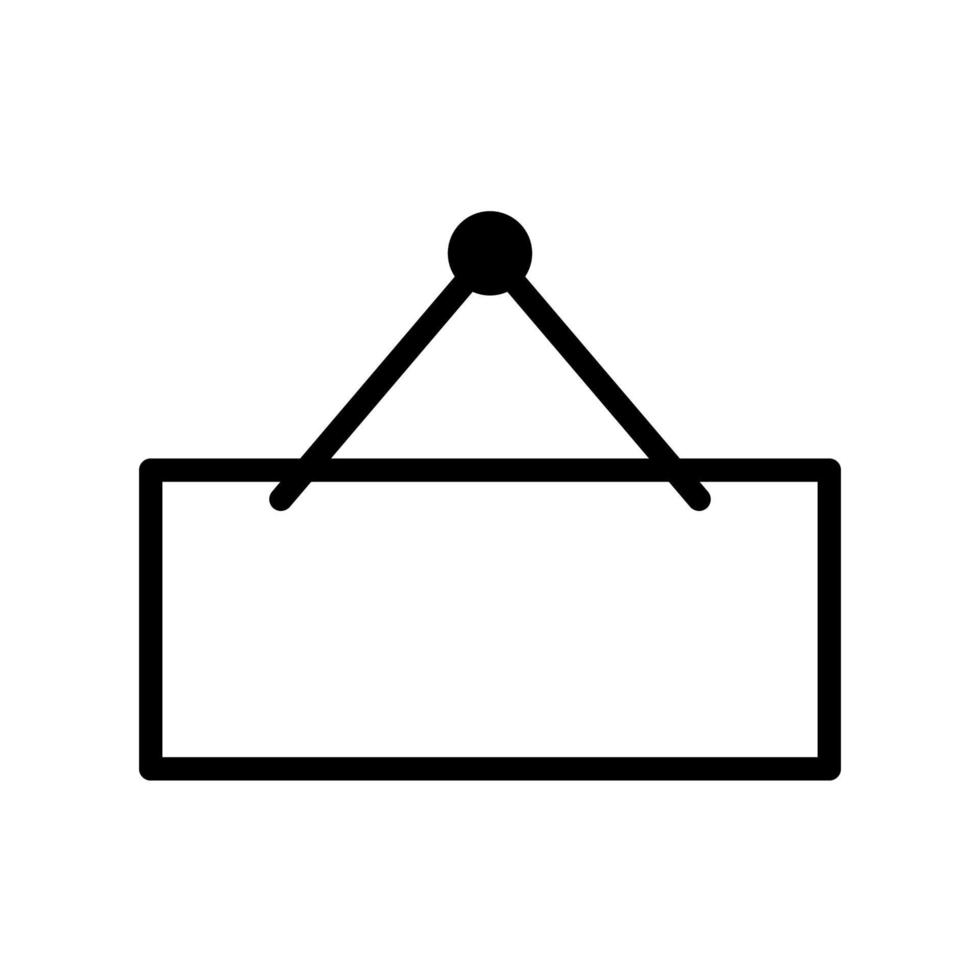 Signboard icon line isolated on white background. Black flat thin icon on modern outline style. Linear symbol and editable stroke. Simple and pixel perfect stroke vector illustration