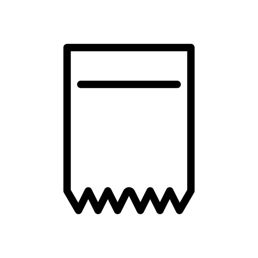 Shop check icon line isolated on white background. Black flat thin icon on modern outline style. Linear symbol and editable stroke. Simple and pixel perfect stroke vector illustration