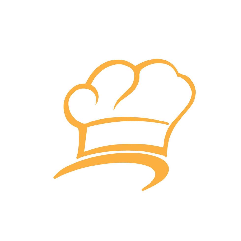 plantilla de diseño de vector de logo de gorro de chef