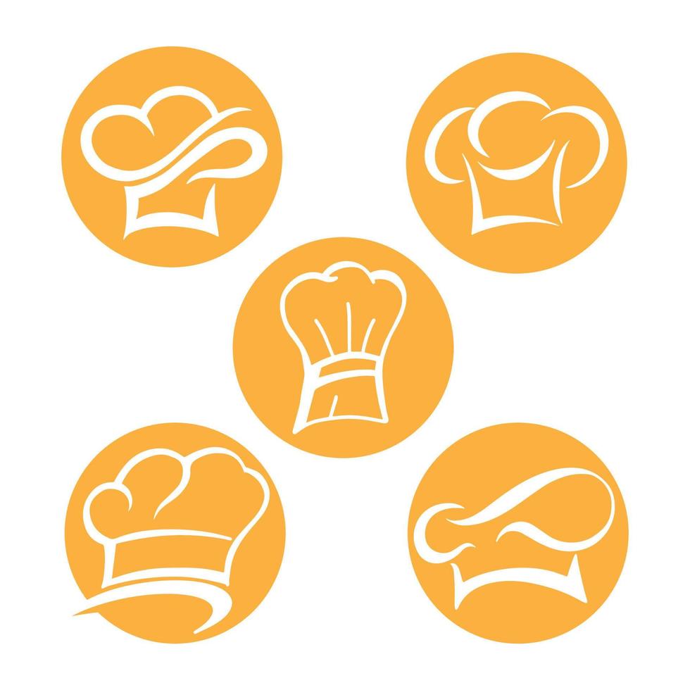 plantilla de diseño de vector de logo de gorro de chef