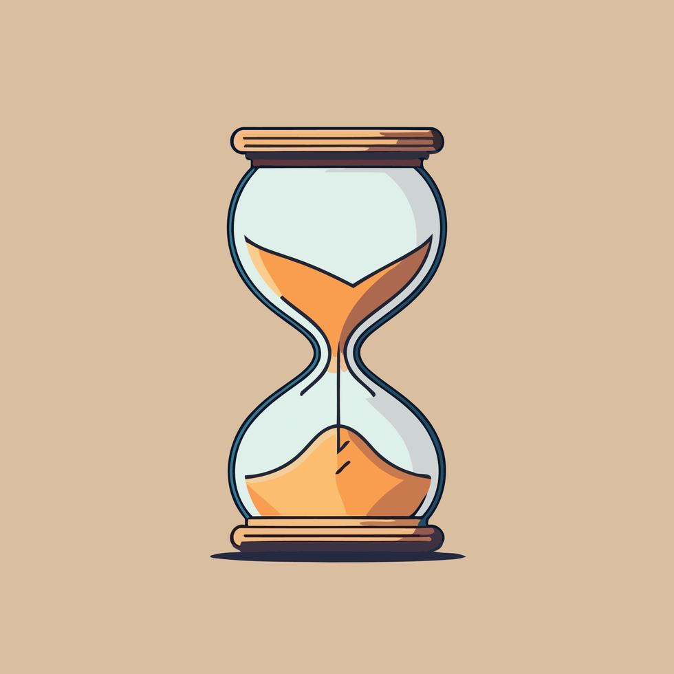 Sand clock hourglass time vector