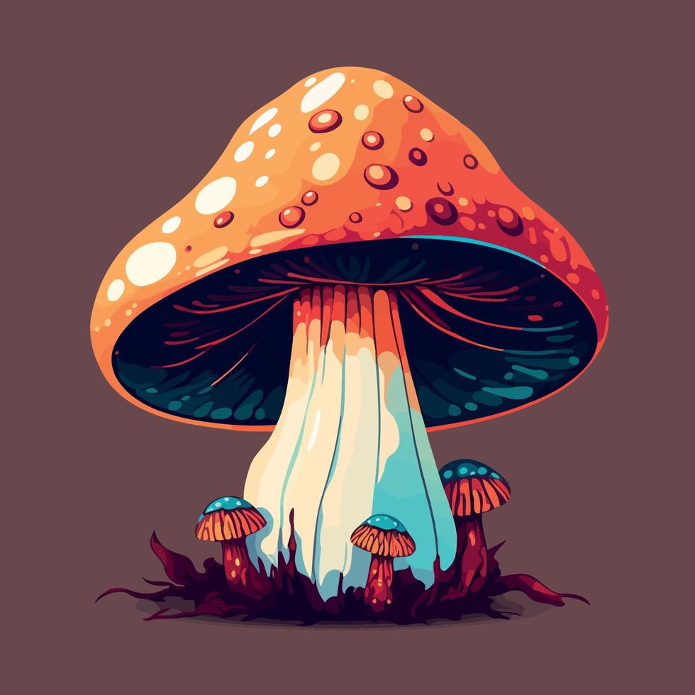 illustration of mushroom fungus vector