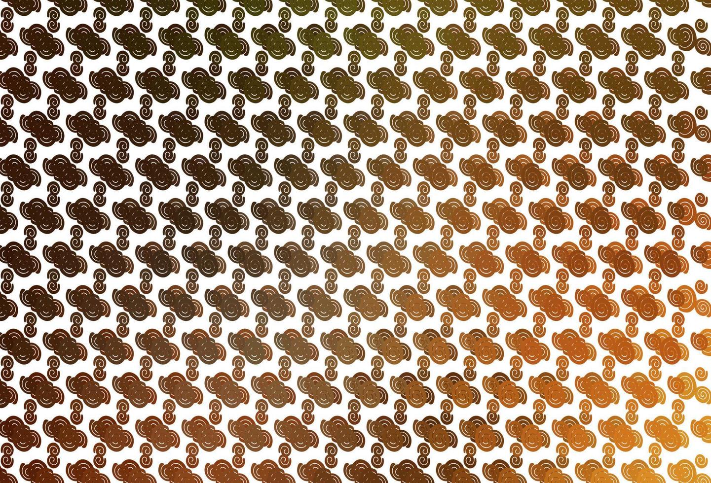 Light Orange vector background with lamp shapes.