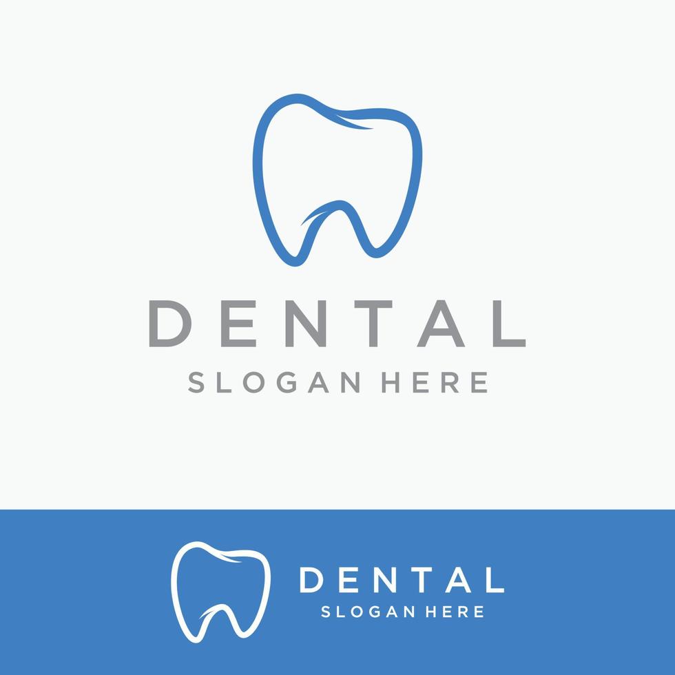 Abstract dental logo template design. Dental health, dental care and dental clinic. Logo for health, dentist and clinic. vector