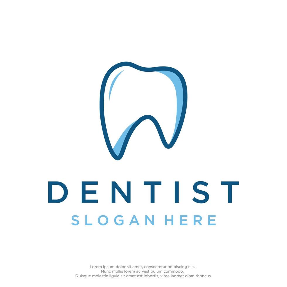 Abstract dental logo template design. Dental health, dental care and dental clinic. Logo for health, dentist and clinic. vector