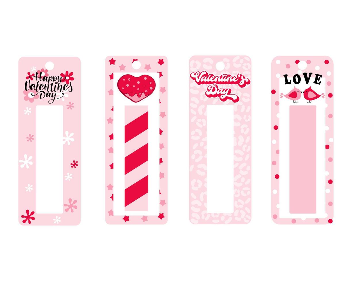 Valentines Day Mini Money Card. Lips balm holder. Celebration card. Vector illustration.