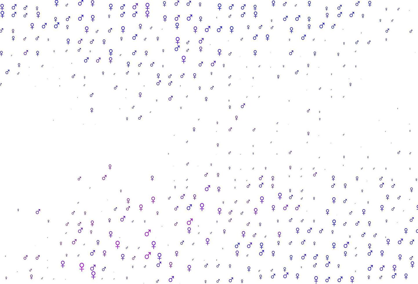 Light pink, blue vector template with man, woman symbols.