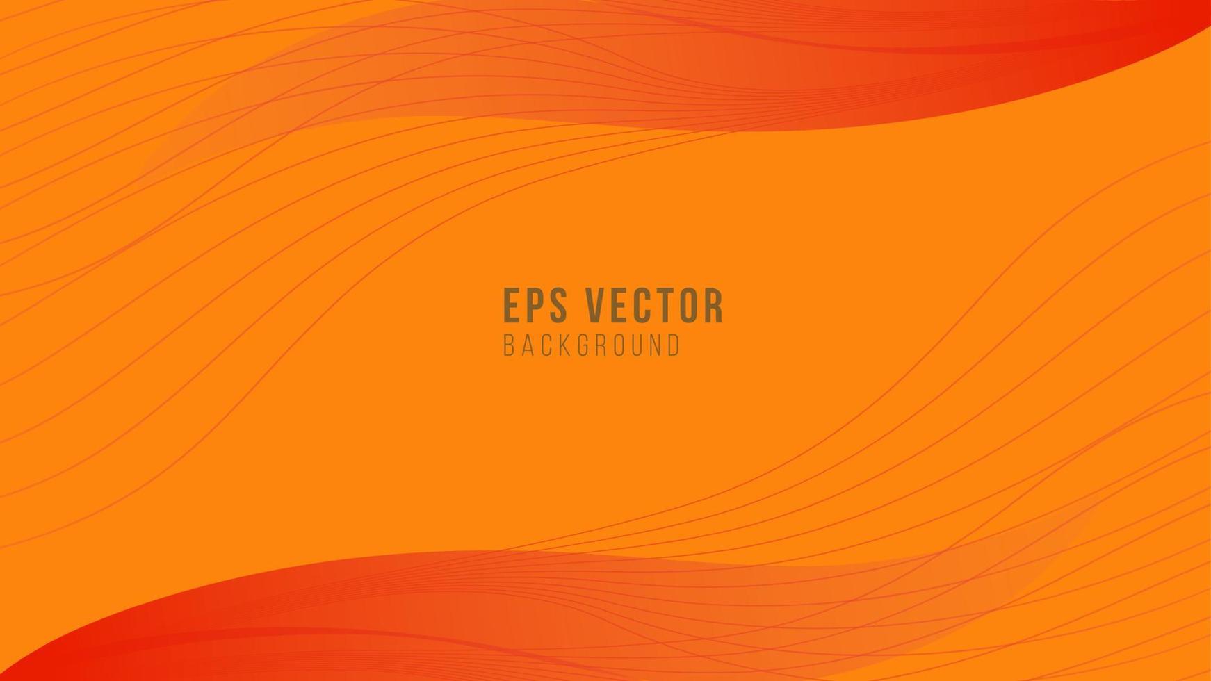 Abstract orange wavy lines eps vector background