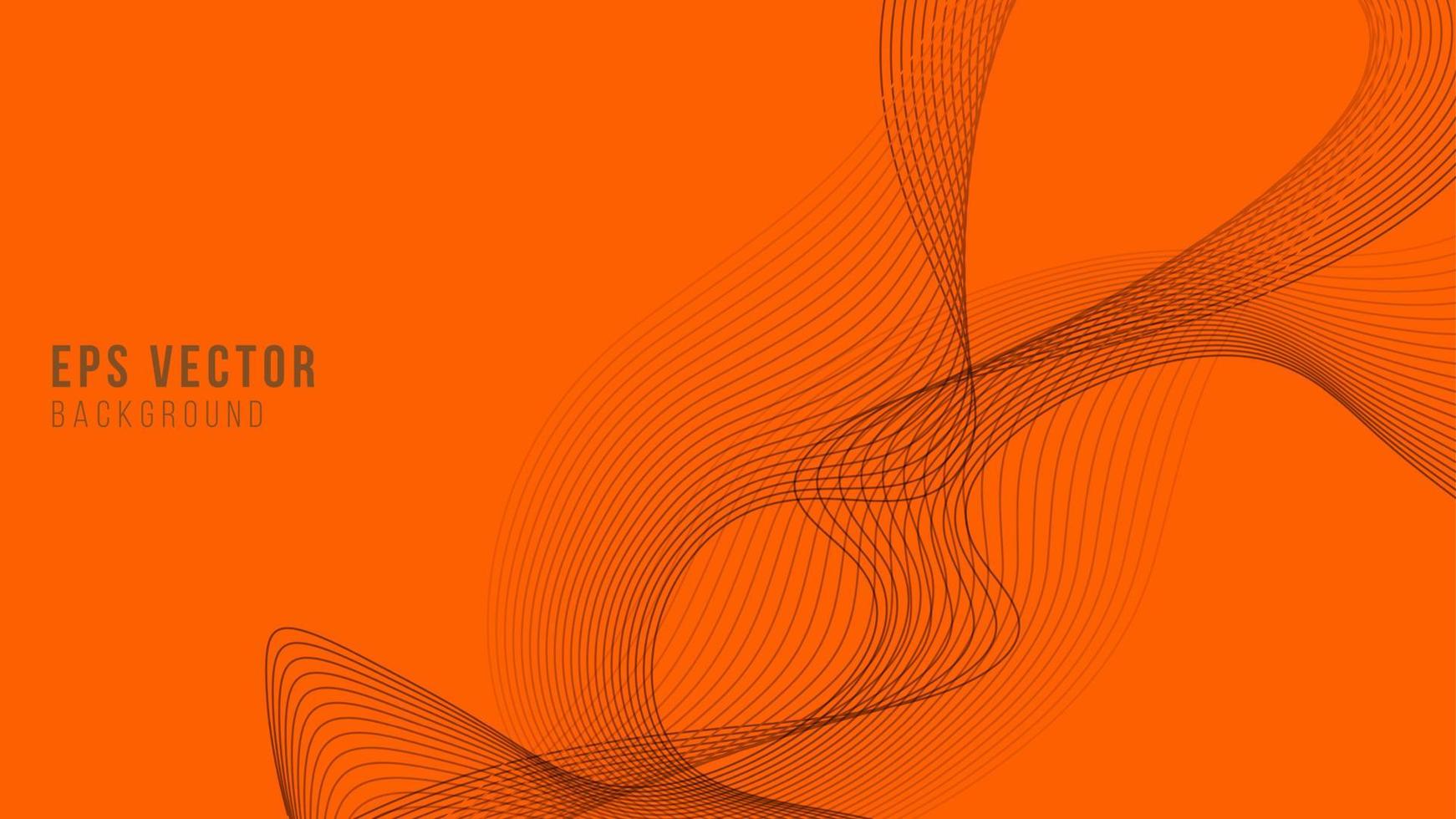 líneas onduladas naranjas abstractas eps vector de fondo