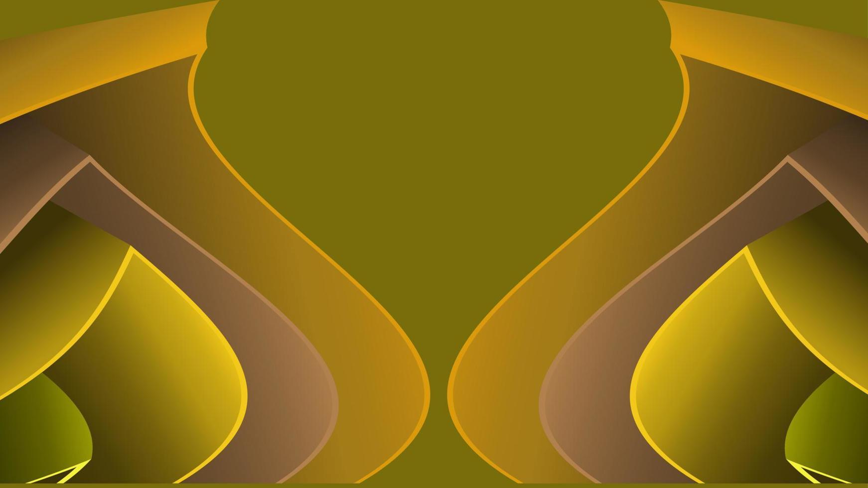 geométrico ondulado sobre fondo amarillo. composición de formas de degradado de moda. eps10 vector