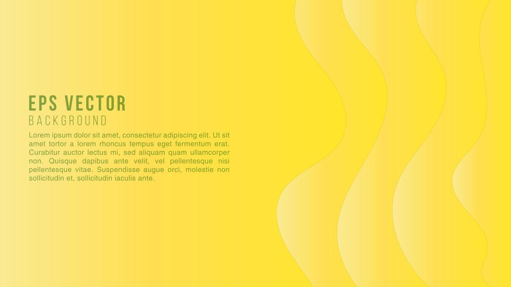 Wavy geometric on yellow background. Trendy gradient shapes composition. Eps10 vector