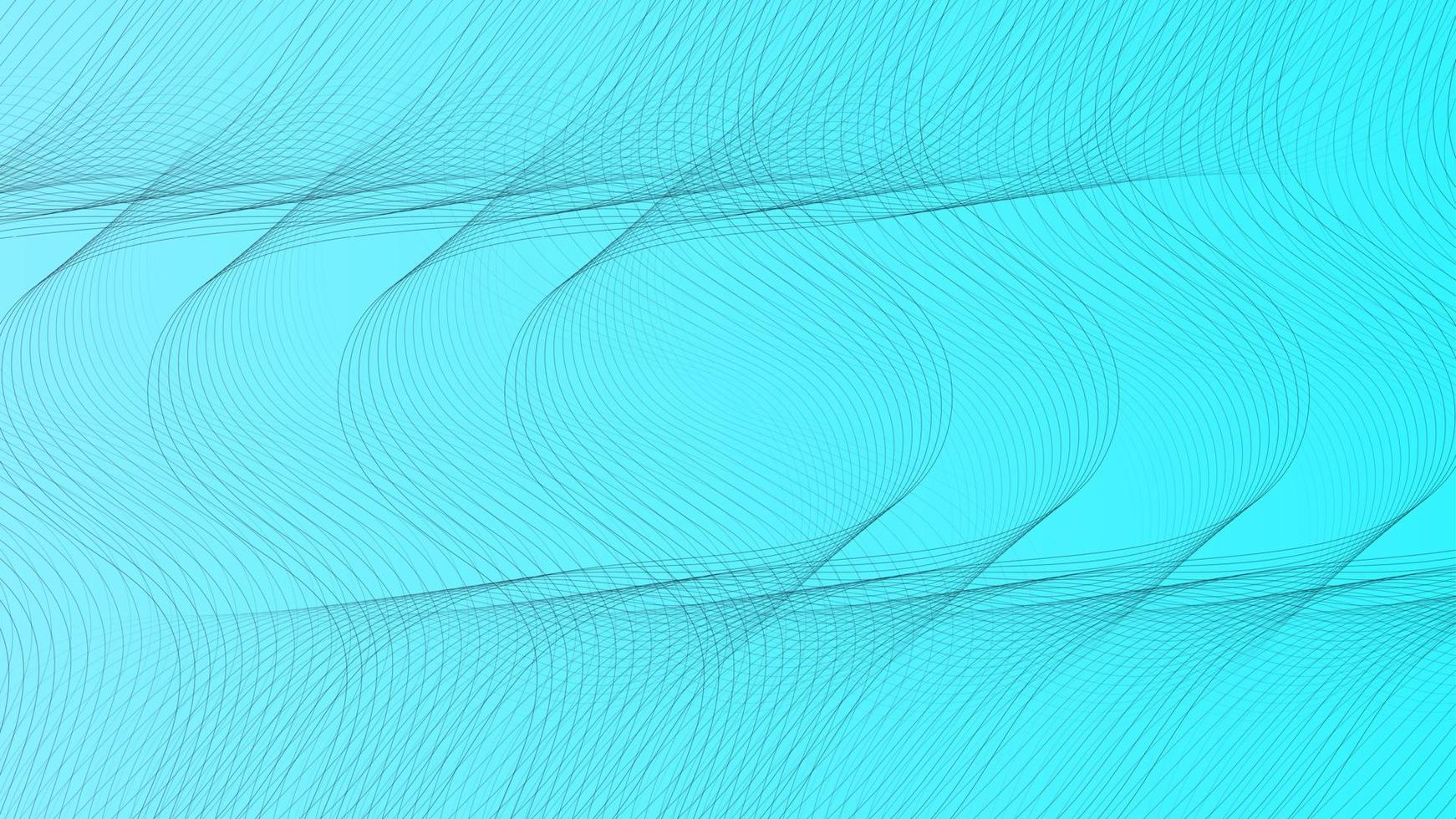 Black lines on blue abstract background with flowing particles. Digital future technology concept. vector illustration.