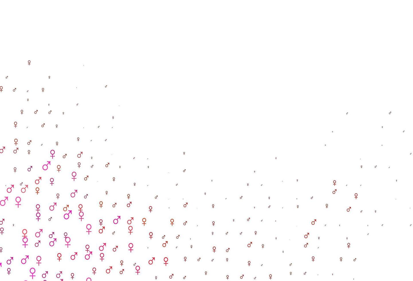 Light red, yellow vector pattern with gender elements.
