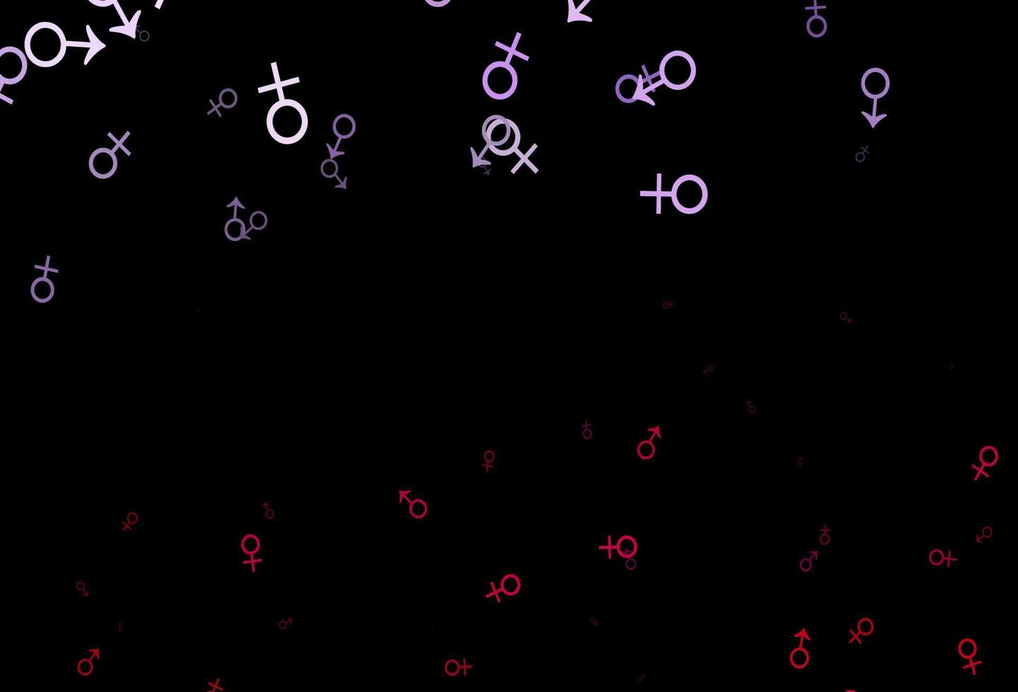 Dark purple vector template with man, woman symbols.