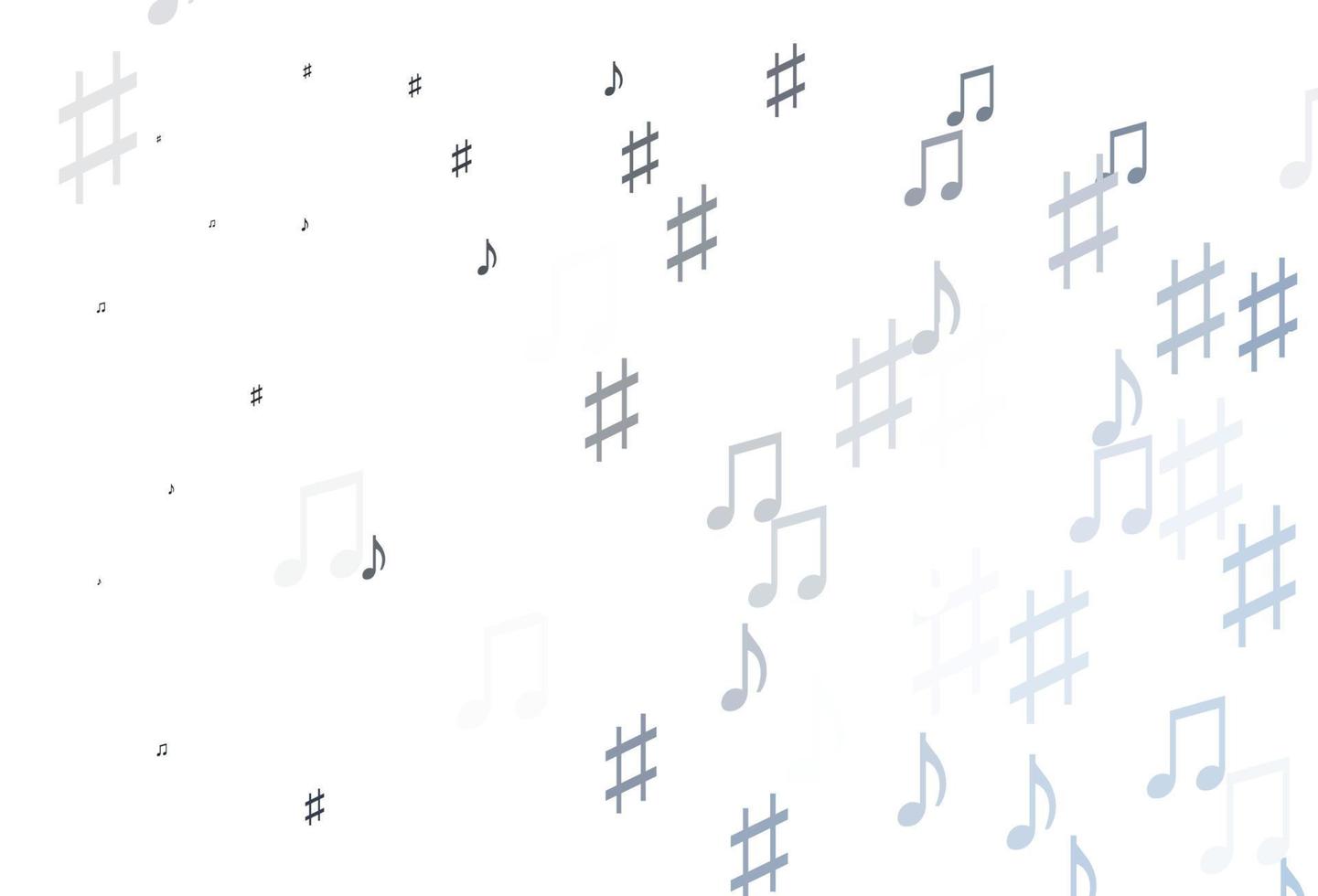 Light BLUE vector backdrop with music notes.
