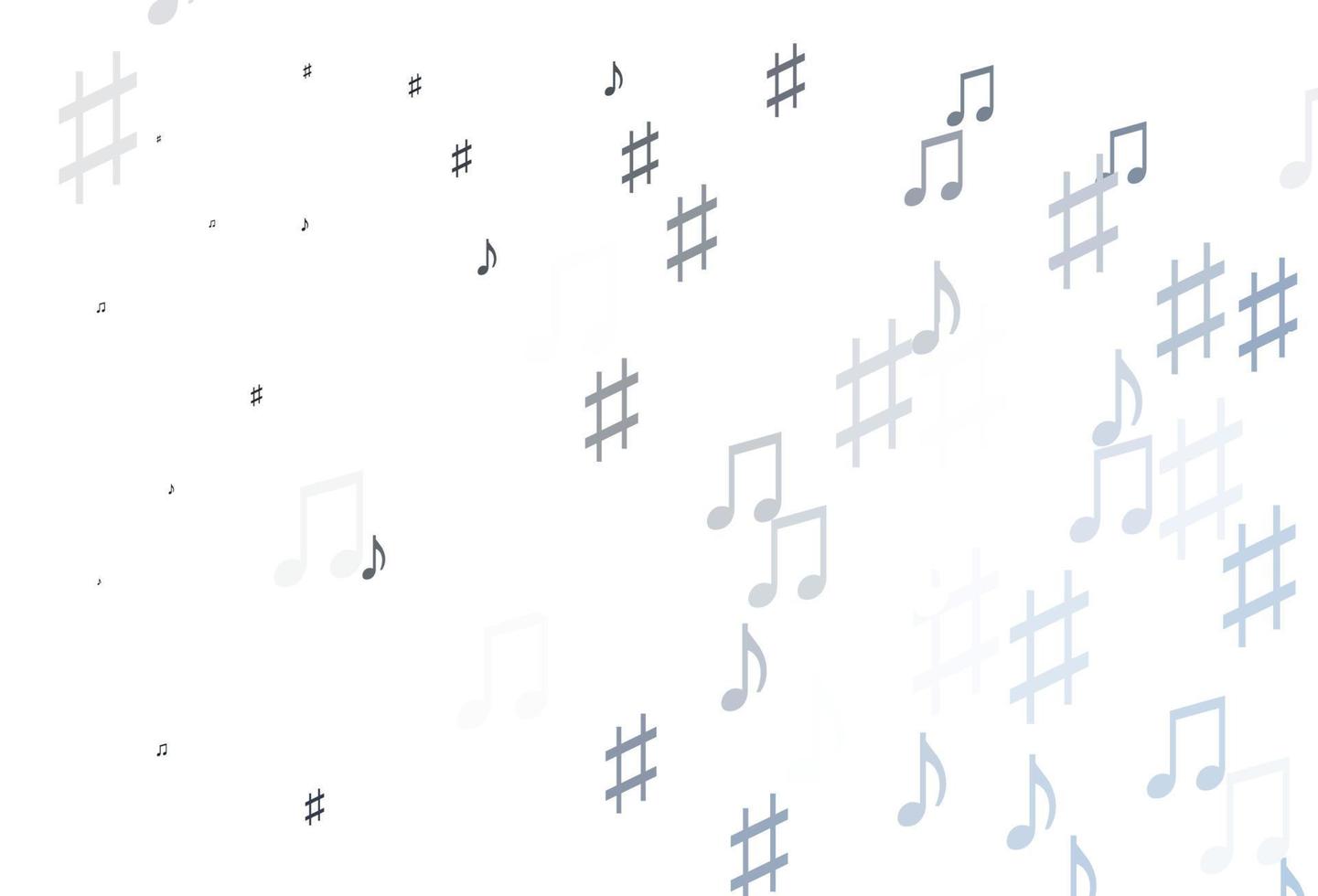 Light BLUE vector backdrop with music notes.