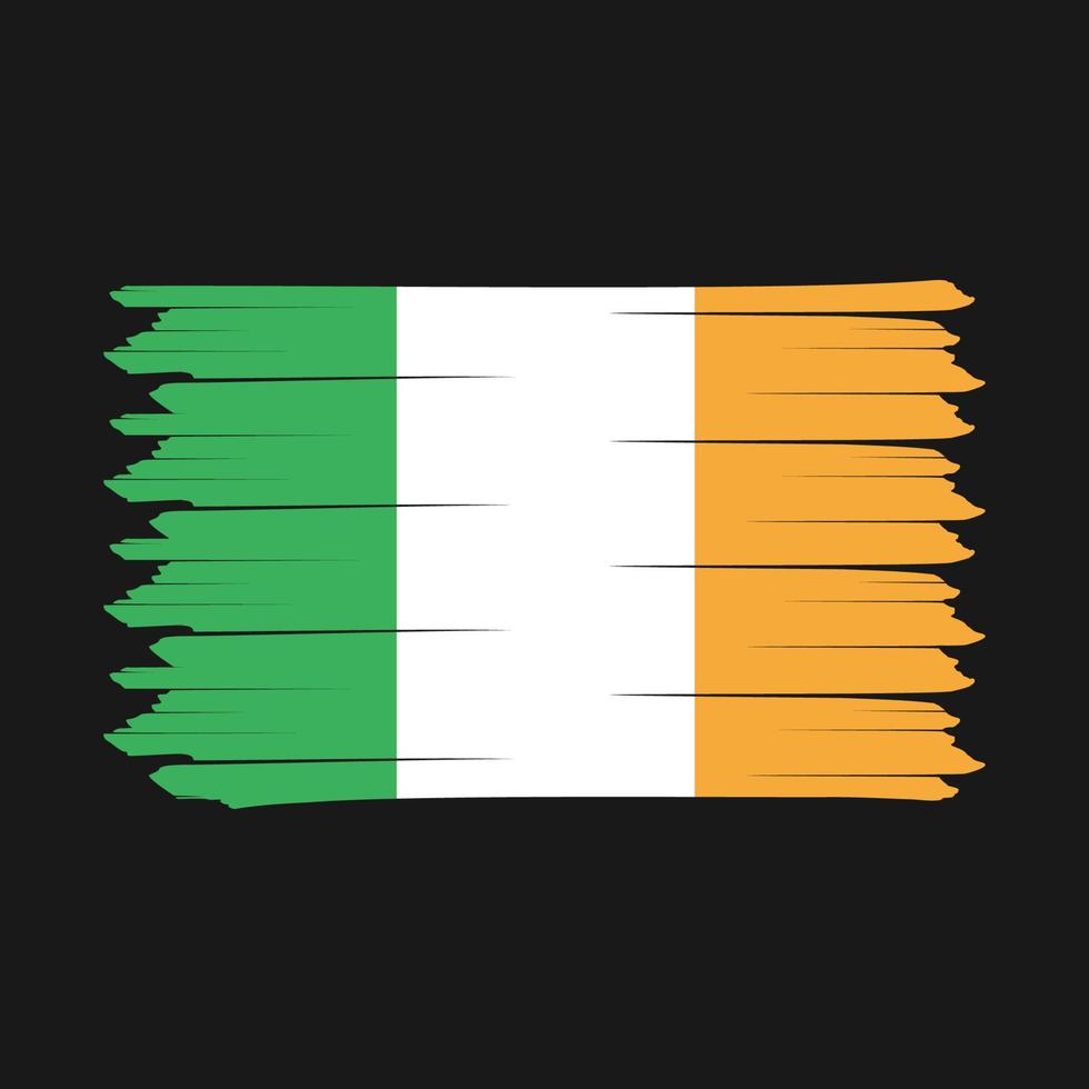 Ireland Flag Brush Design Vector Illustration