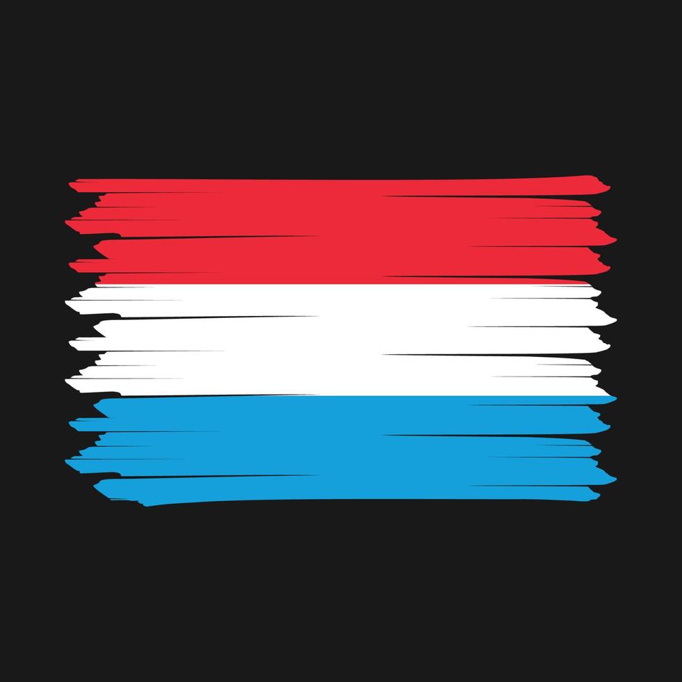 Luxembourg Flag Brush Design Vector Illustration