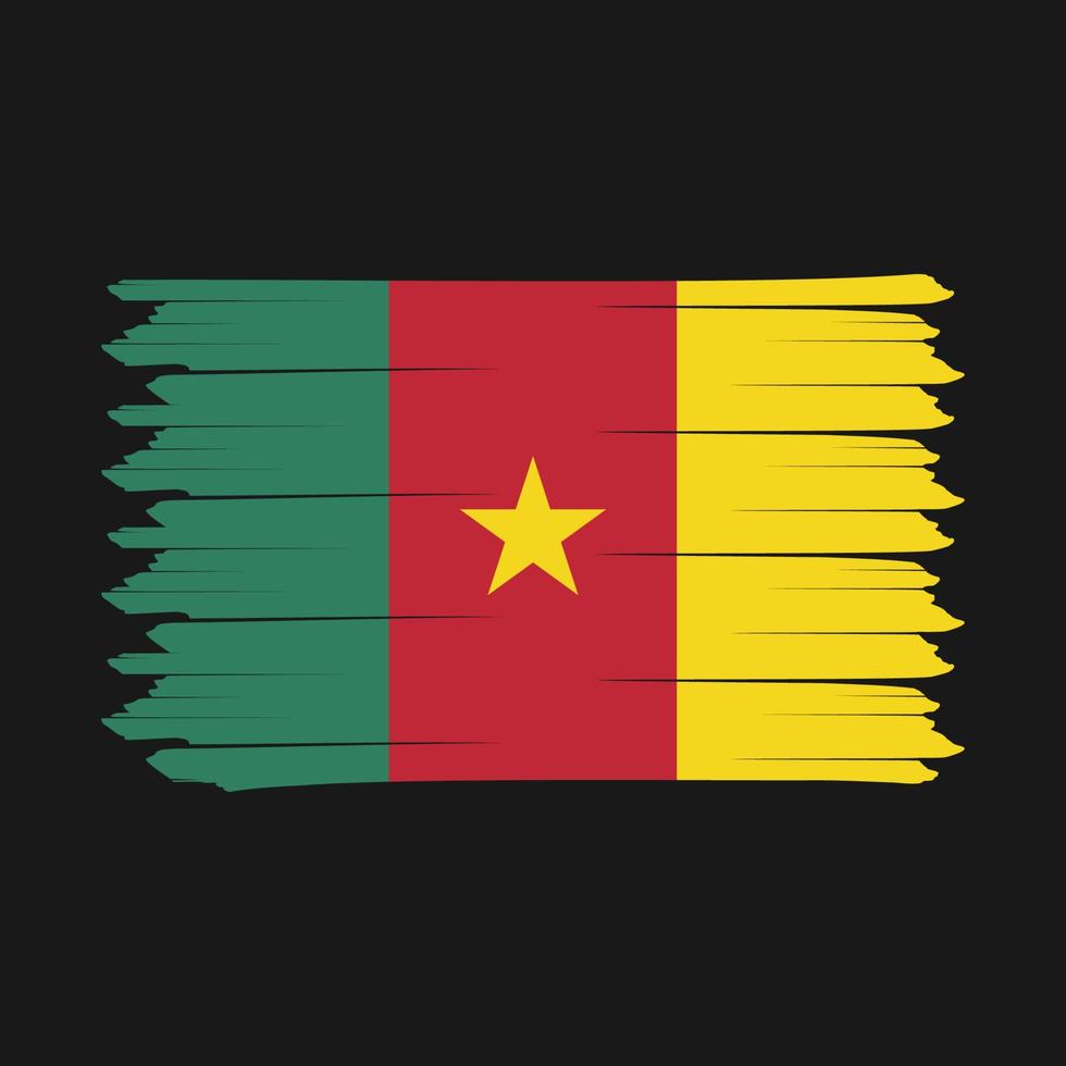 Cameroon Flag Brush vector