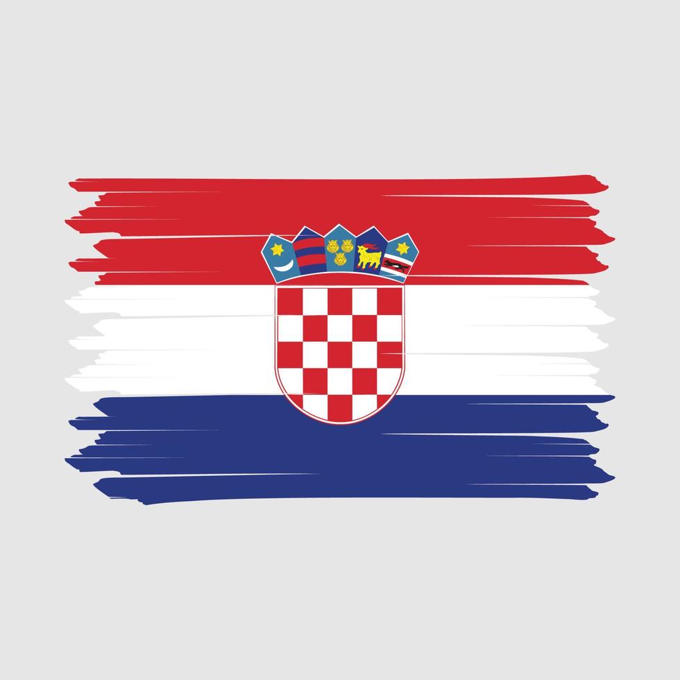 Croatia Flag Brush vector