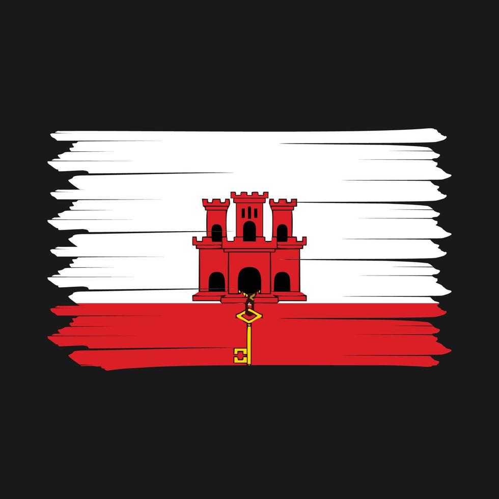 Gibraltar Flag Brush vector