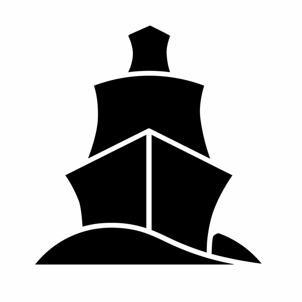 Cruise ship icon illustration template. Stock vector. vector