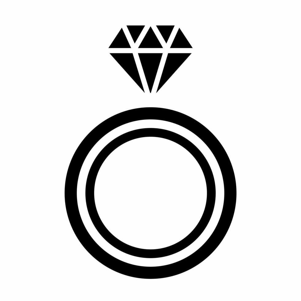 Diamond ring icon illustration template. Stock vector. vector