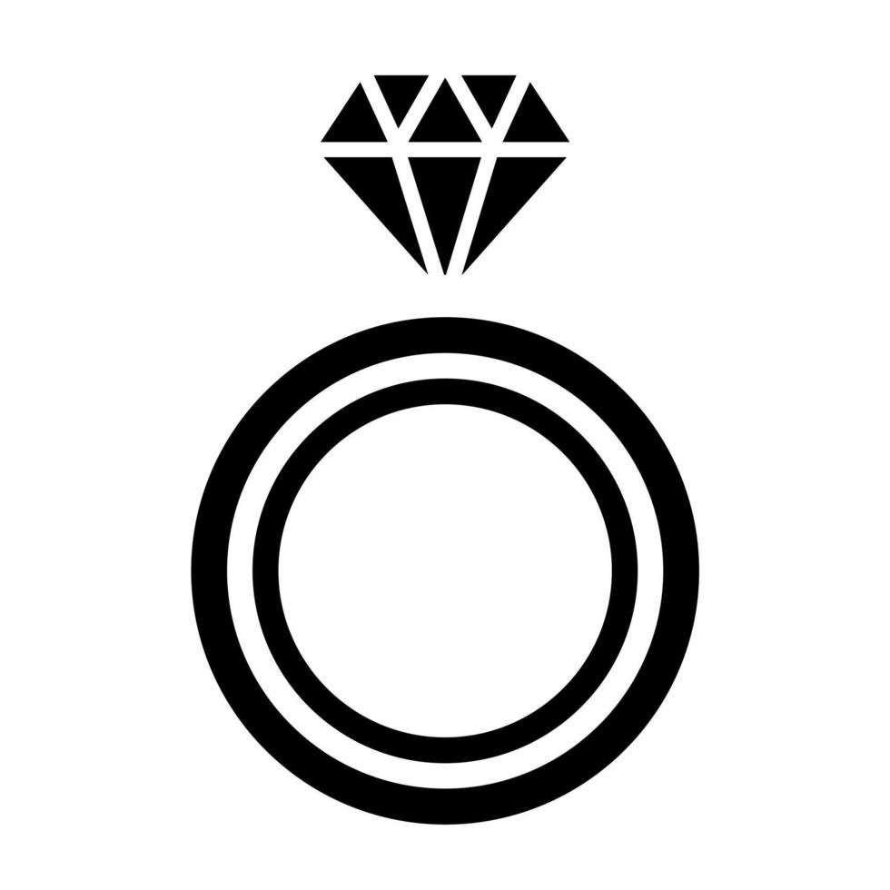 plantilla de ilustración de icono de anillo de diamante. vector de acciones