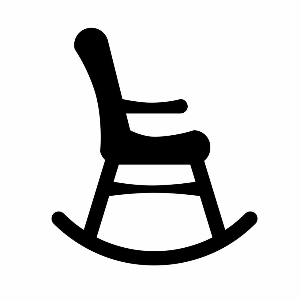 plantilla de ilustración de icono de silla mecedora. vector de acciones