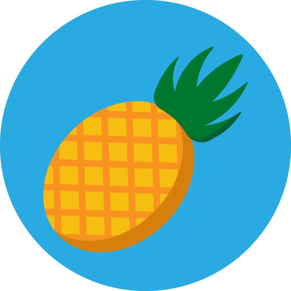 Pineapple Fruit Flat Icon vector