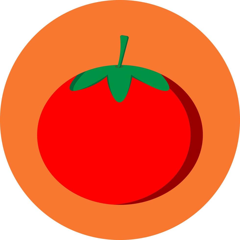 icono plano de fruta de tomate vector