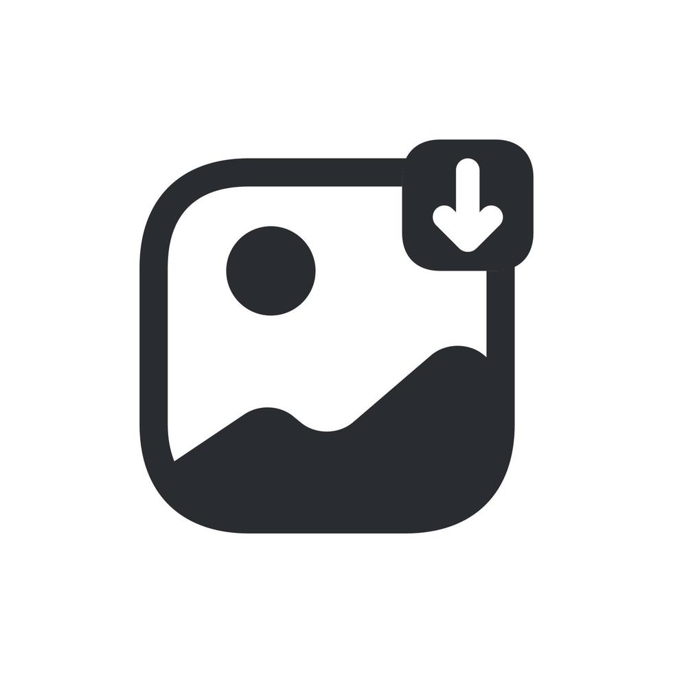 gallery import icon simple design vector