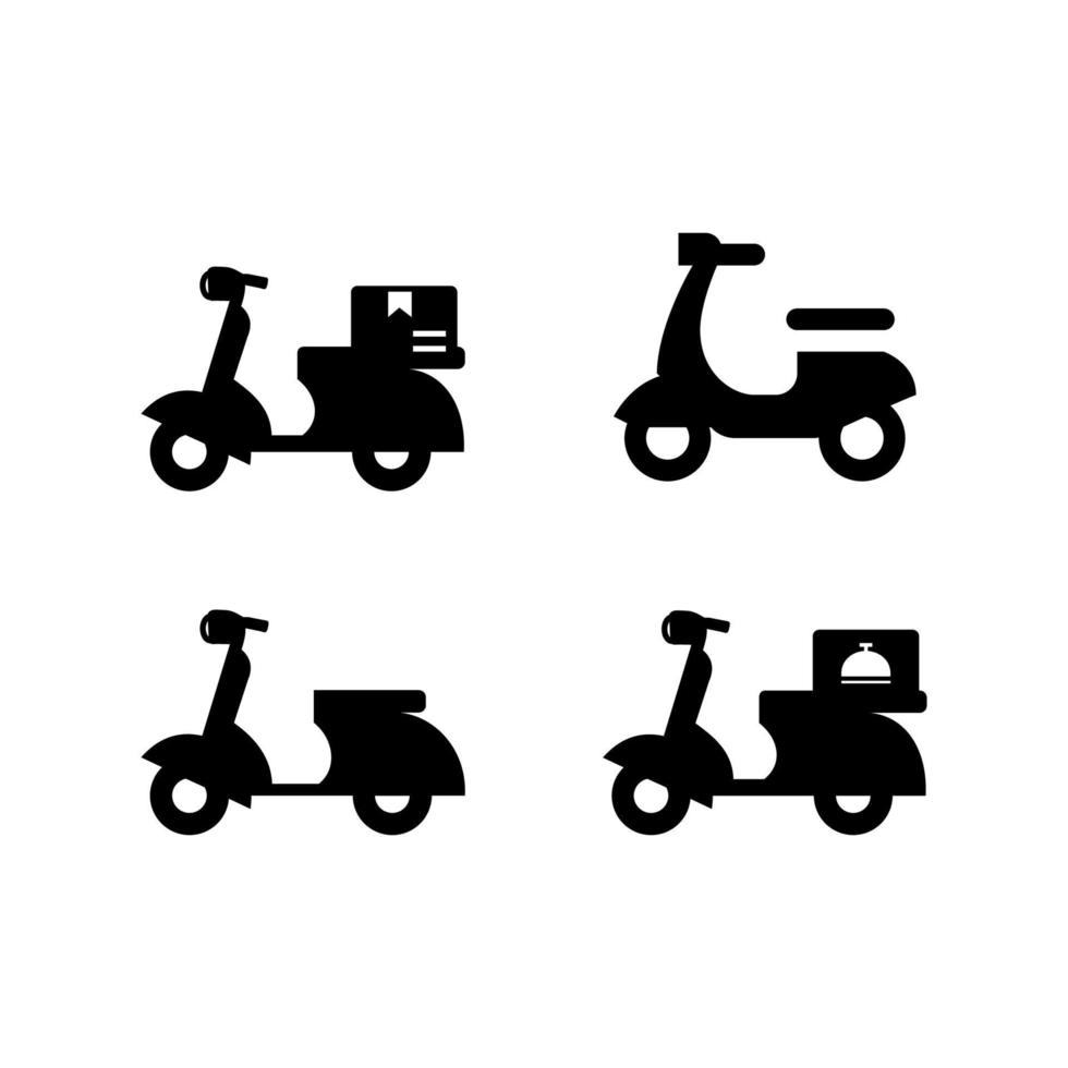 scooter icon set simple design vector