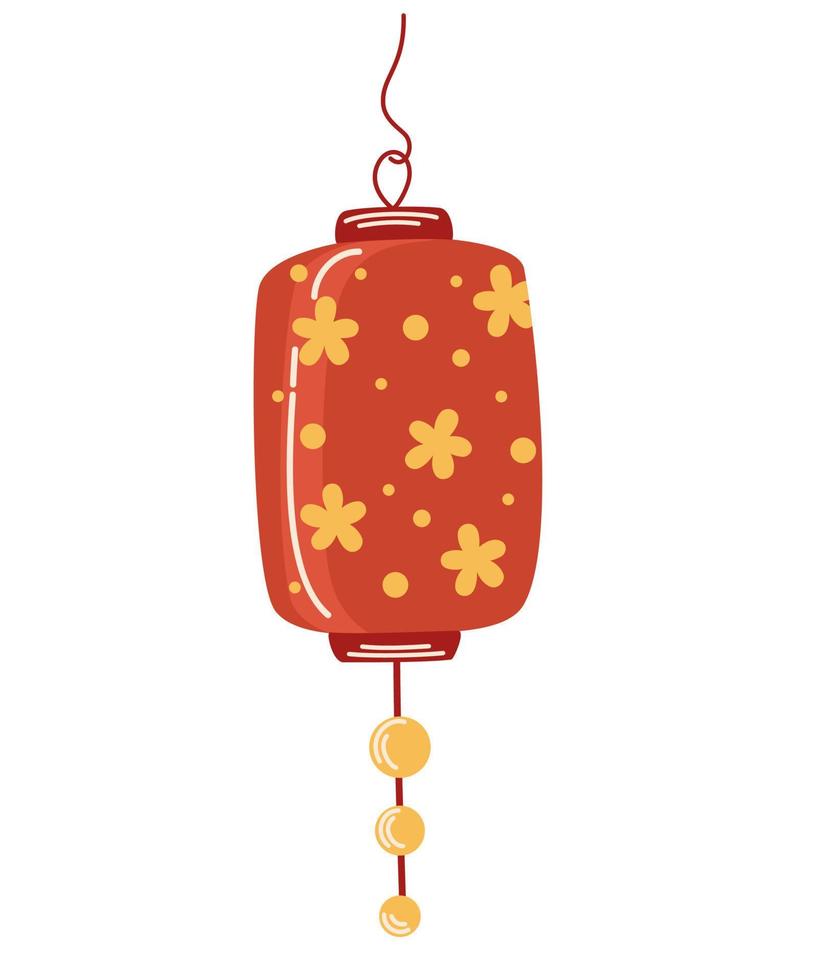 Chinese Paper Lantern. Doodle icon. Traditional Chinese lantern day. Poster, April 20. Important day. Hand drawn vector illustration isolated on the white background.