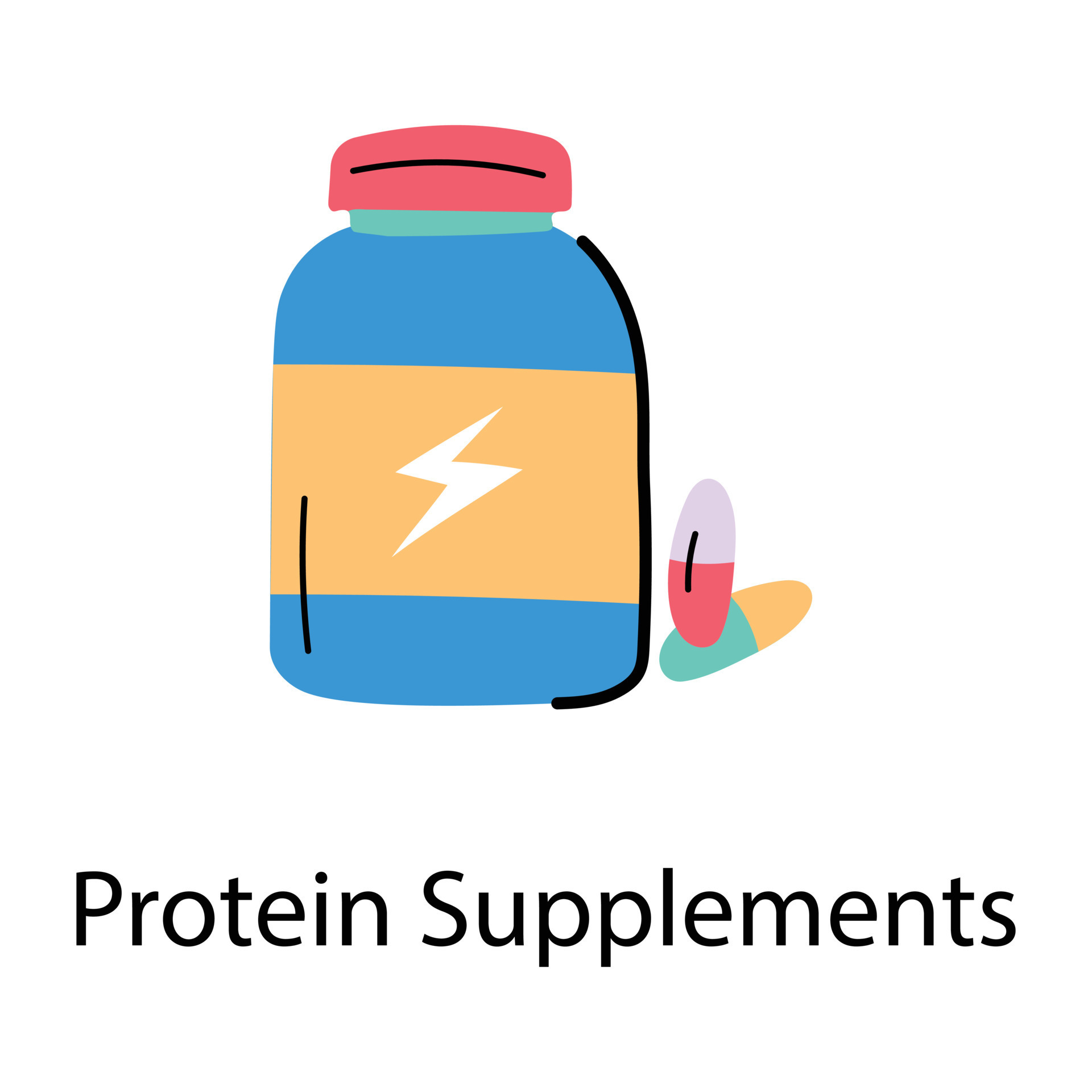 Trendy Protein Supplements 17757134 Vector Art at Vecteezy