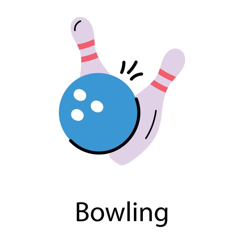 Trendy Bowling Concepts vector