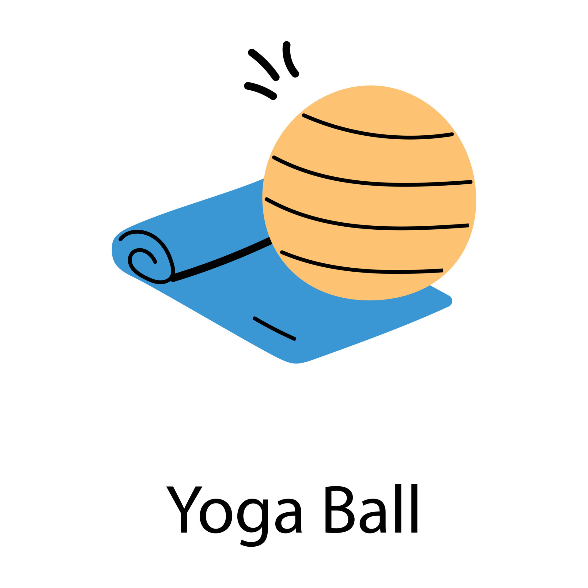 Trendy Yoga Ball 17757147 Vector Art at Vecteezy