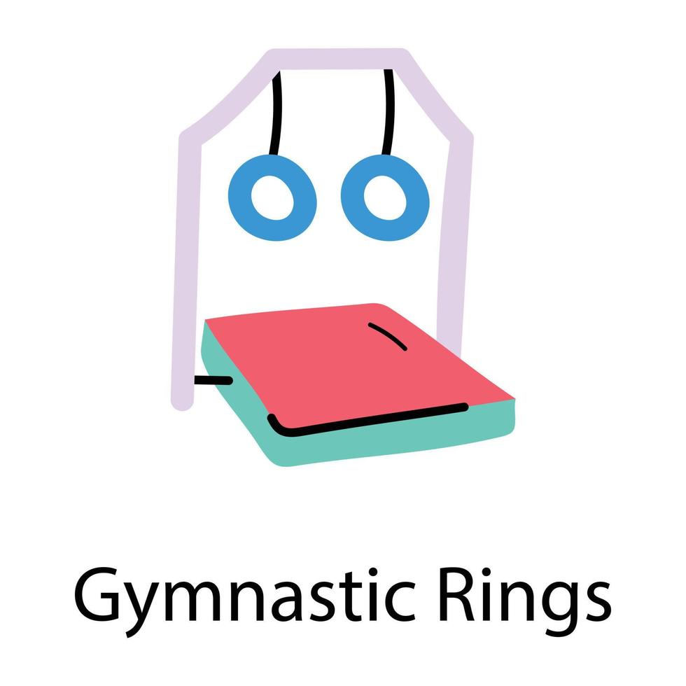 Trendy Gymnastic Rings vector