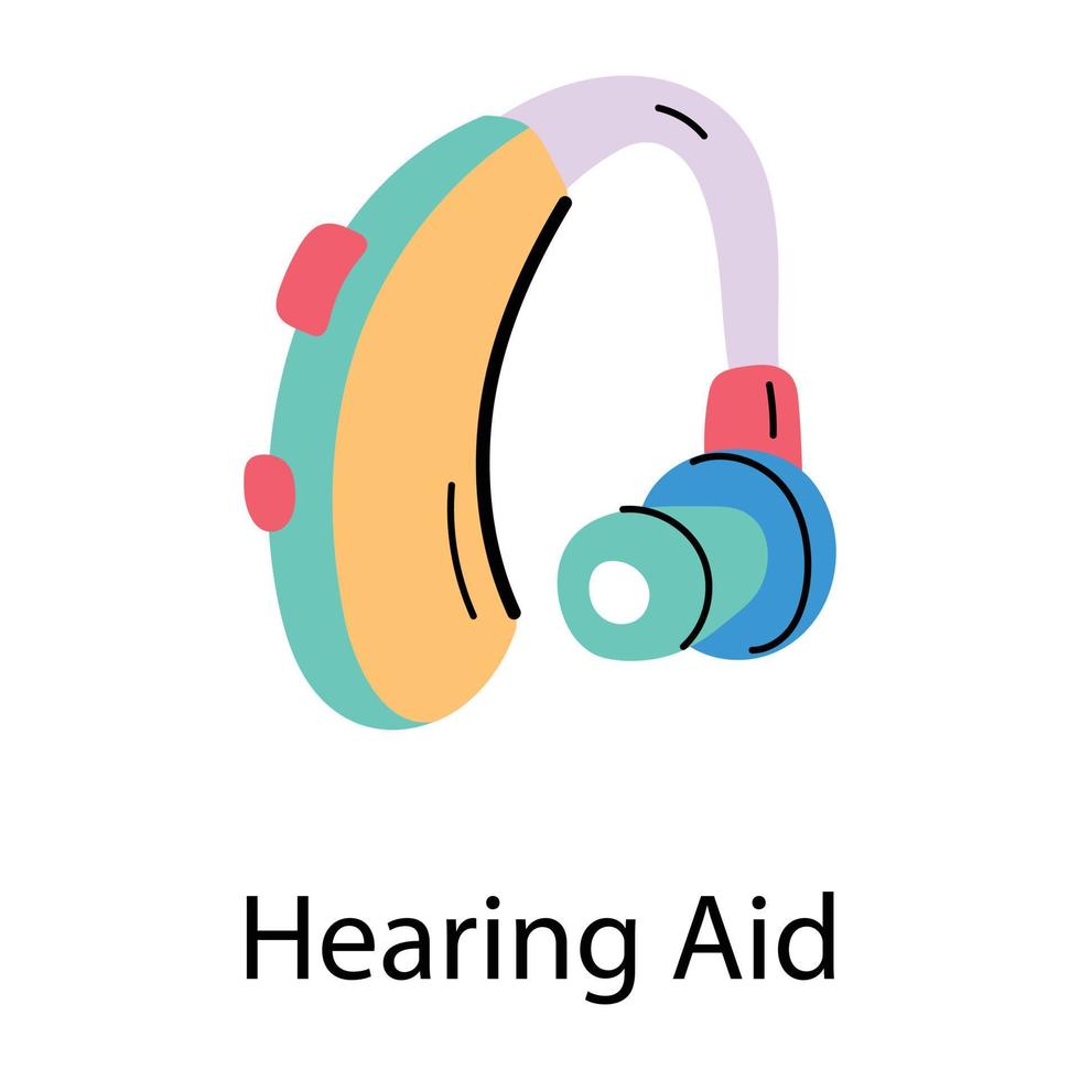Trendy Hearing Aid vector