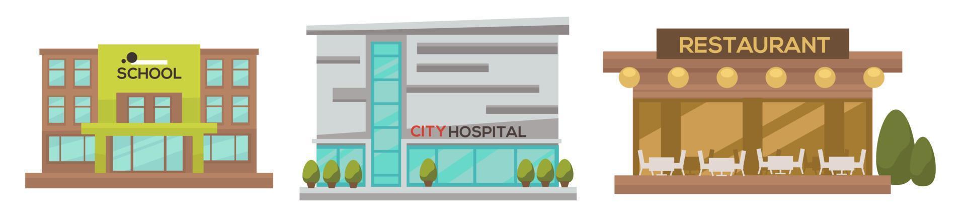 Modern city architecture and infrastructure design vector