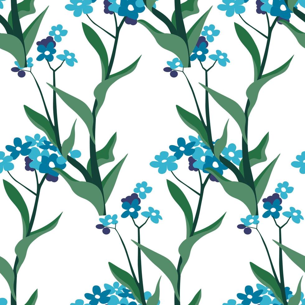 Summer wildflower botany with leaves background vector