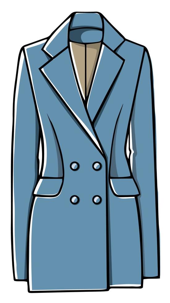Casual clothes for girls, formal jacket or coat vector