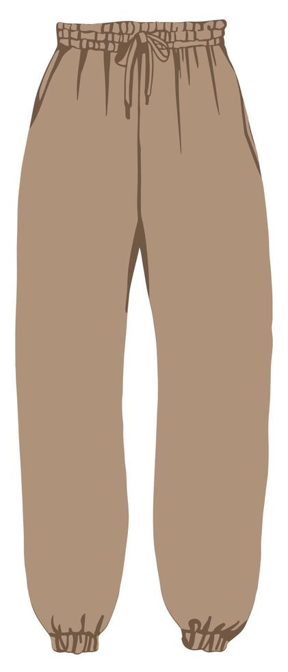 joggers de moda, pantalones cargo en vellón vector