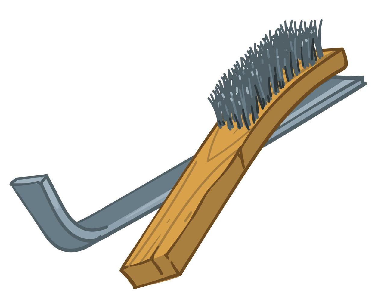 equipo para trabajo, cepillo y vector de herramienta de metal